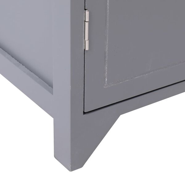 vidaXL Ντουλάπι Μπάνιου Γκρι 46x24x116 εκ. από Ξύλο Παυλώνιας