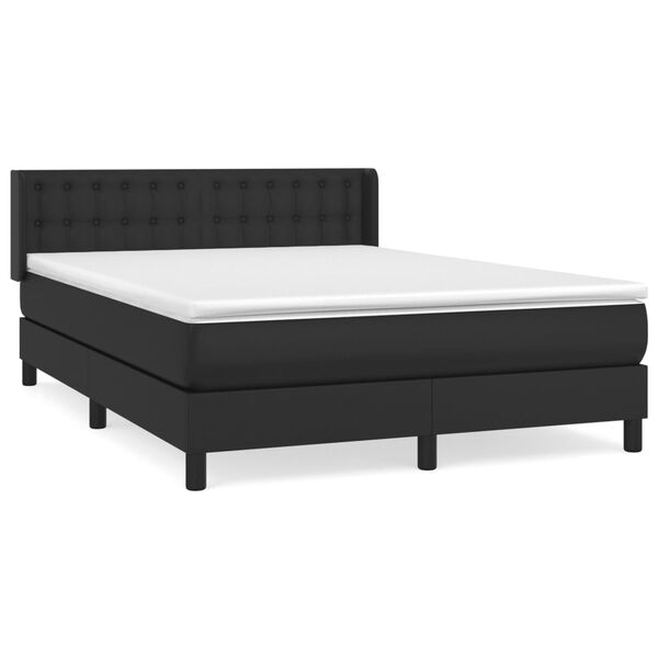 vidaXL &Kappa;&rho;&epsilon;&beta;ά&tau;&iota; Boxspring &mu;&epsilon; &Sigma;&tau;&rho;ώ&mu;&alpha; &Mu;&alpha;ύ&rho;&omicron; 140x200&epsilon;&kappa;.&alpha;&pi;ό &Sigma;&upsilon;&nu;&theta;&epsilon;&tau;&iota;&kappa;ό &Delta;έ&rho;&mu;&alpha;