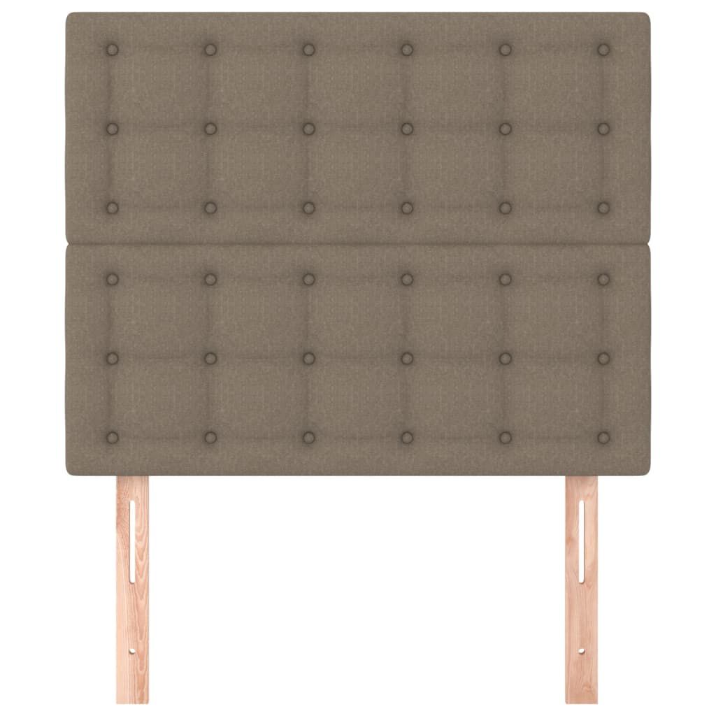 vidaXL Κεφαλάρια Κρεβατιού 2 τεμ. Taupe 80 x 5 x 78/88 εκ. Υφασμάτινο