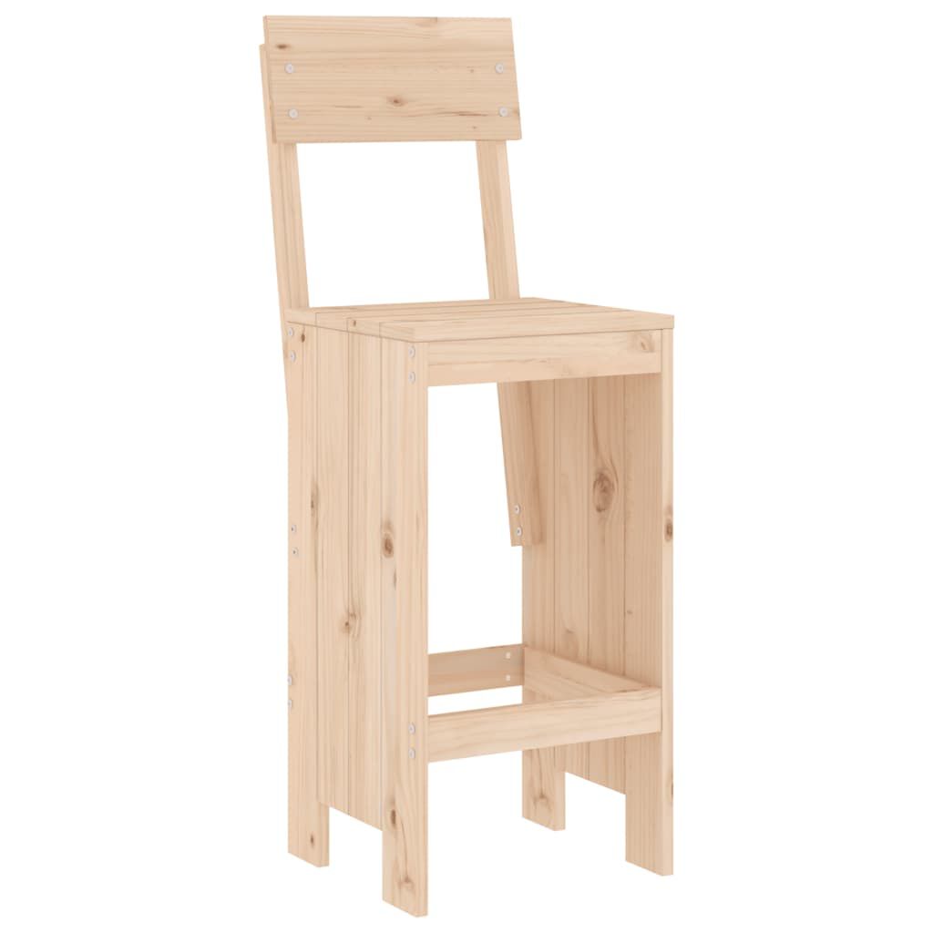 vidaXL Σκαμπό Μπαρ 2 τεμ. 40 x 48,5 x 115,5 εκ. από Μασίφ Ξύλο Πεύκου