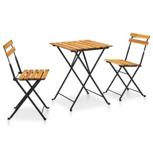 vidaXL &Sigma;&epsilon;&tau; &Epsilon;&pi;ί&pi;&lambda;&omega;&nu; Bistro &Pi;&tau;&upsilon;&sigma;&sigma;ό&mu;&epsilon;&nu;&omicron; 3 &Tau;&epsilon;&mu;&alpha;&chi;ί&omega;&nu; &alpha;&pi;ό &Mu;&alpha;&sigma;ί&phi; &Xi;ύ&lambda;&omicron; &Alpha;&kappa;&alpha;&kappa;ί&alpha;&sigmaf;