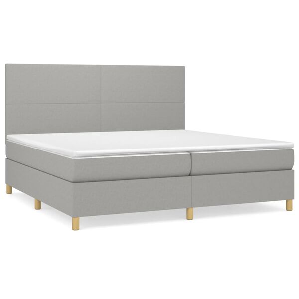 vidaXL &Kappa;&rho;&epsilon;&beta;ά&tau;&iota; Boxspring &mu;&epsilon; &Sigma;&tau;&rho;ώ&mu;&alpha; &Alpha;&nu;&omicron;&iota;&chi;&tau;ό &Gamma;&kappa;&rho;&iota; 200x200 &epsilon;&kappa;. &Upsilon;&phi;&alpha;&sigma;&mu;ά&tau;&iota;&nu;&omicron;
