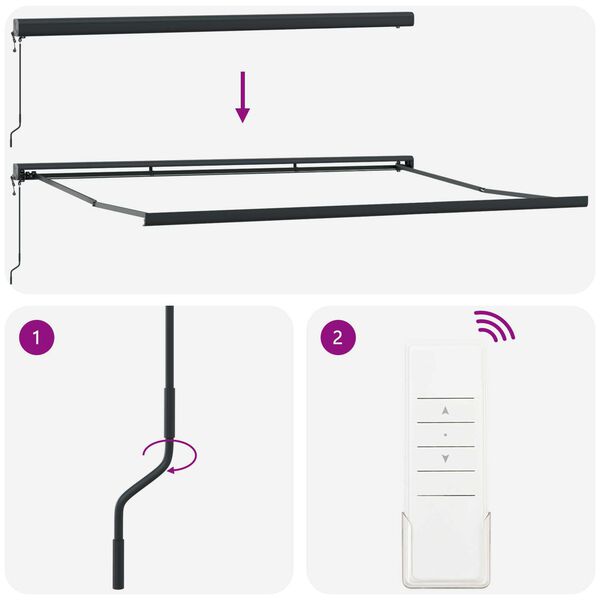 vidaXL Αυτόματη Ανασυρόμενη Τέντα Λευκή 500x300 cm
