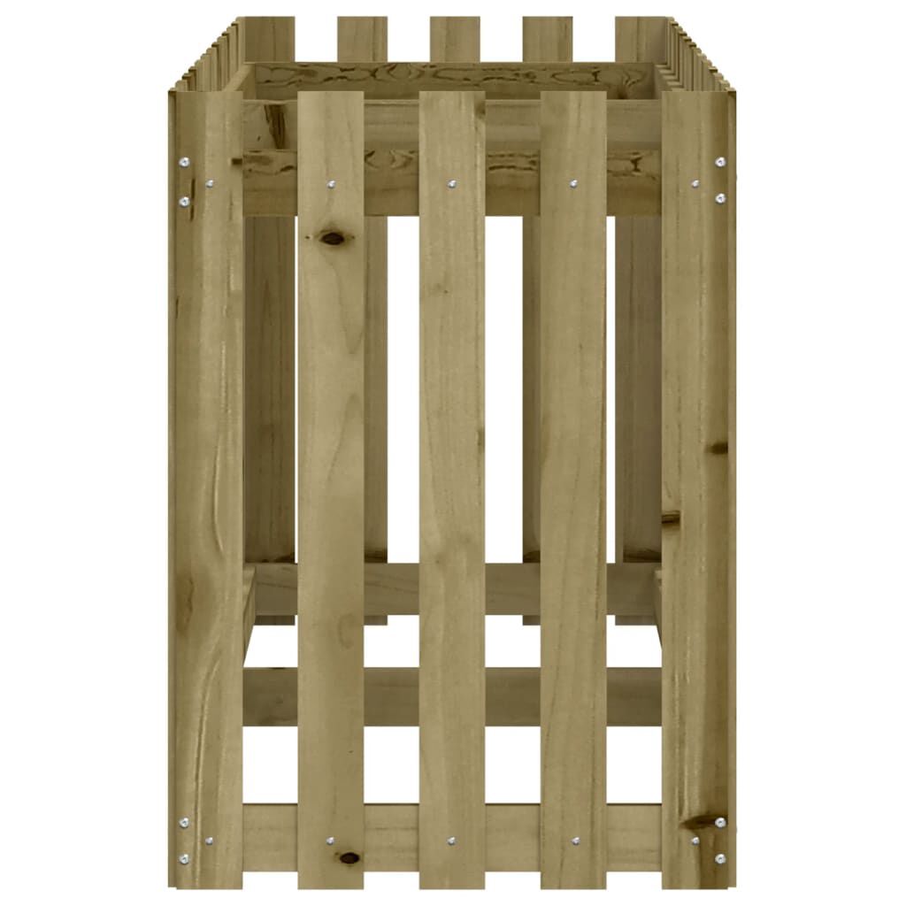 vidaXL Ζαρντινιέρα με Σχέδιο Φράχτη 150x50x70εκ. Εμποτισμ. Ξύλο Πεύκου