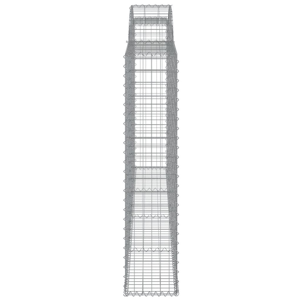 vidaXL Συρματοκιβώτια Τοξωτά 4 τεμ. 300x30x140/160 εκ. Γαλβαν. Ατσάλι