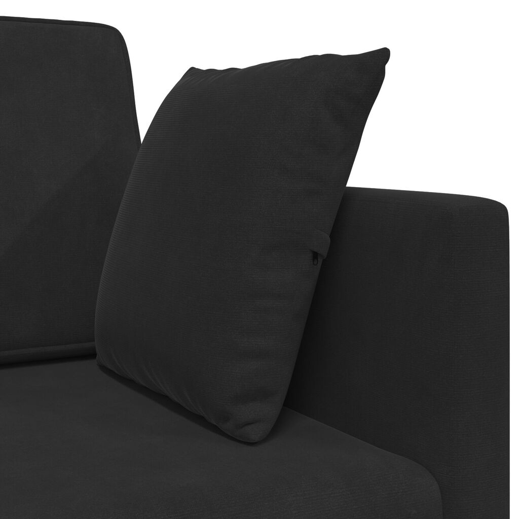 vidaXL Κρεβάτι Καναπές 2 σε 1 Μαύρος 213x144x60 εκ Βελούδο