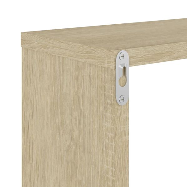 vidaXL Ράφια Κύβοι Τοίχου 2 τεμ. Sonoma Δρυς 26 x 15 x 26 εκ.