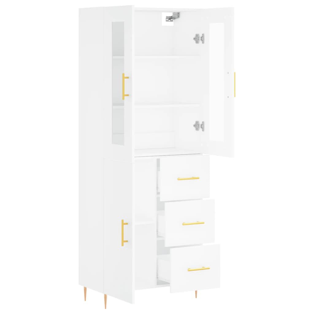 vidaXL Ντουλάπι Λευκό 69,5x34x180 εκ. από Επεξεργασμένο Ξύλο