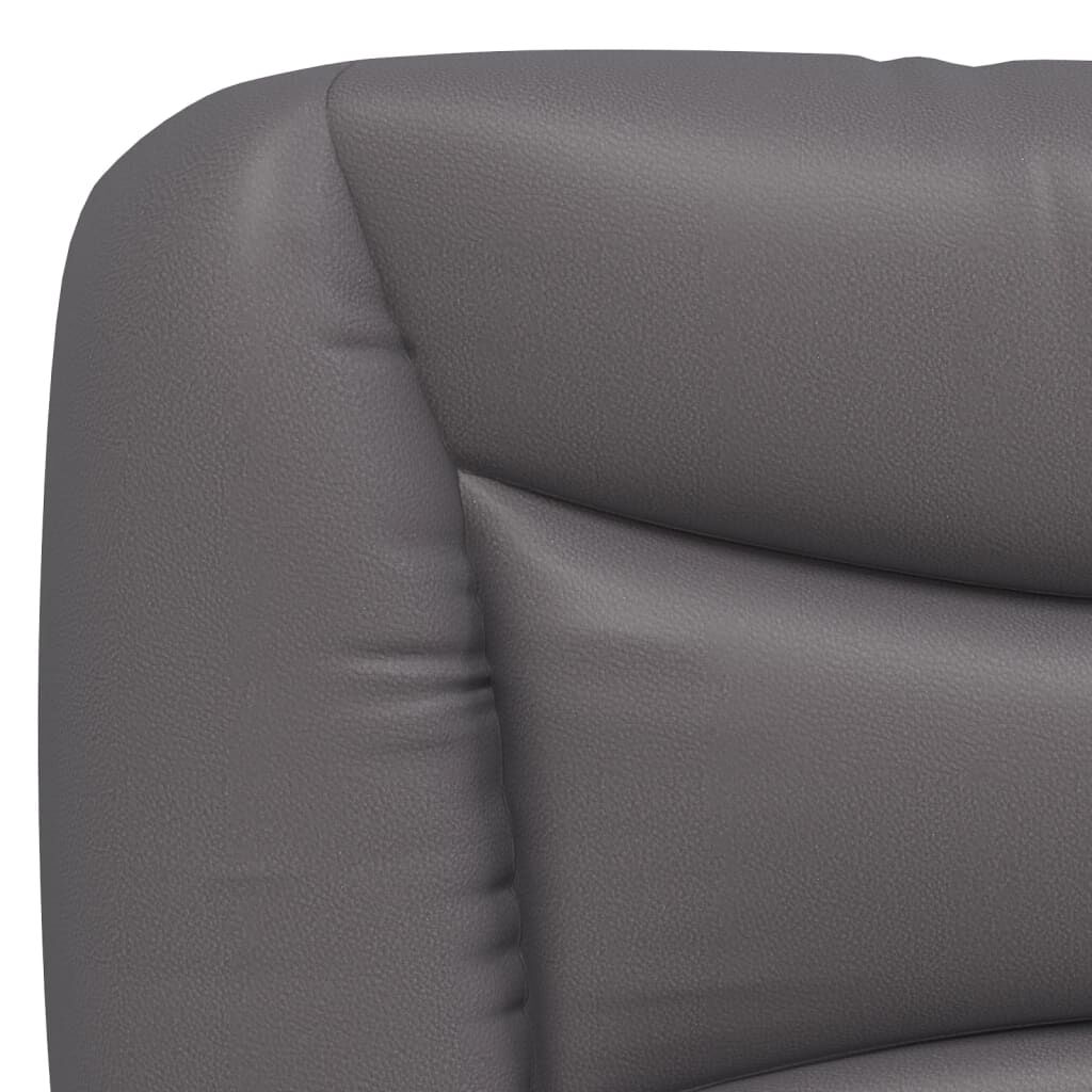 vidaXL Κρεβάτι με Στρώμα Γκρι 160x200 εκ. από Συνθετικό Δέρμα