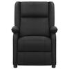 vidaXL Πολυθρόνα Μασάζ με Ανύψωση Μαύρη από Γνήσιο Δέρμα