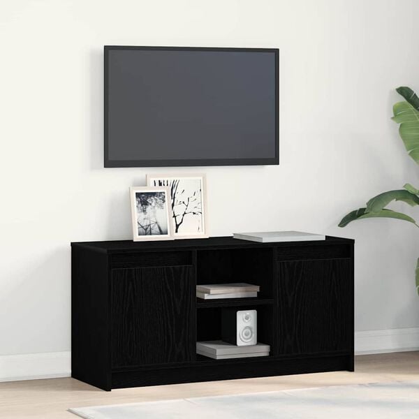 vidaXL Ντουλάπι TV Μαύρο 100 x 34 x 50 εκ Επεξεργασμένο ξύλο