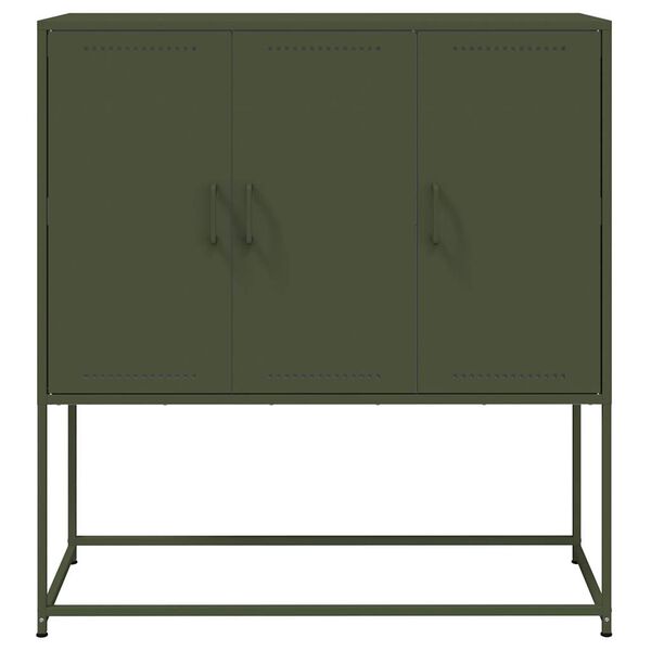 vidaXL Ντουλάπι Πράσινο Λαδί 100,5x39x107 εκ. από Ατσάλι