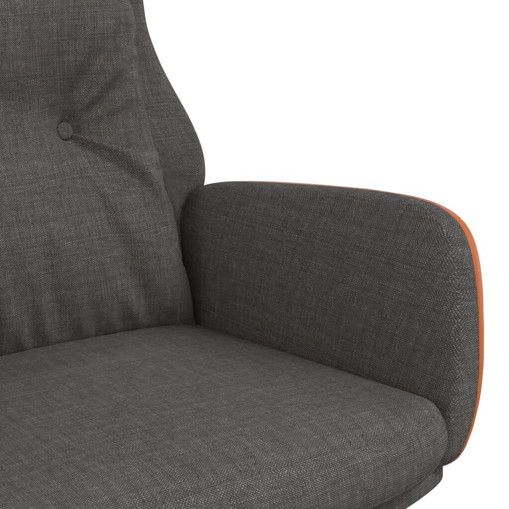 vidaXL Πολυθρόνα Relax Σκούρο Γκρι από Ύφασμα και PVC
