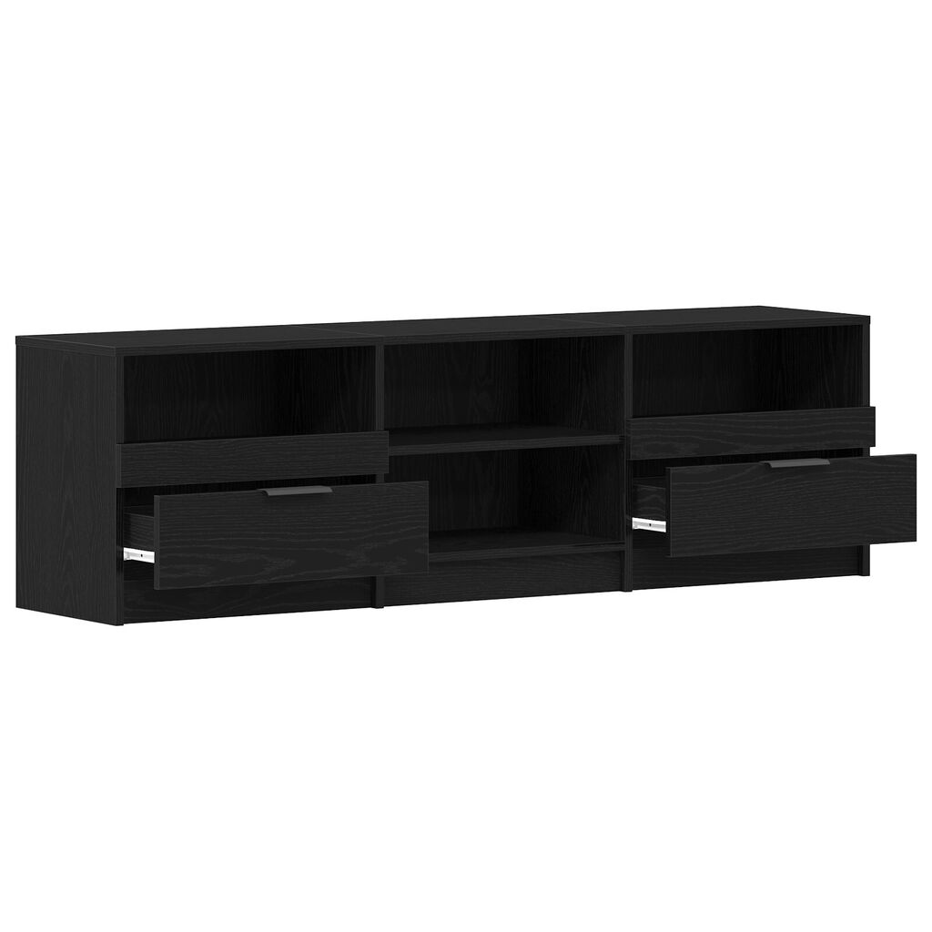 vidaXL Ντουλάπα τηλεόρασης Μαύρο Δρυς 150x33,5x45 εκ Επεξεργασμένο ξύλο