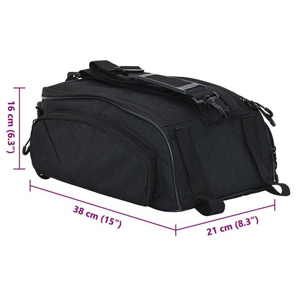 vidaXL Τσάντα Ποδηλάτου Μαύρο 38 x 21 x 16 cm Πολυεστέρας