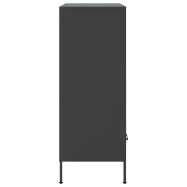 vidaXL Ντουλάπι Μαύρο 68 x 39 x 101,5 εκ. από Χάλυβα