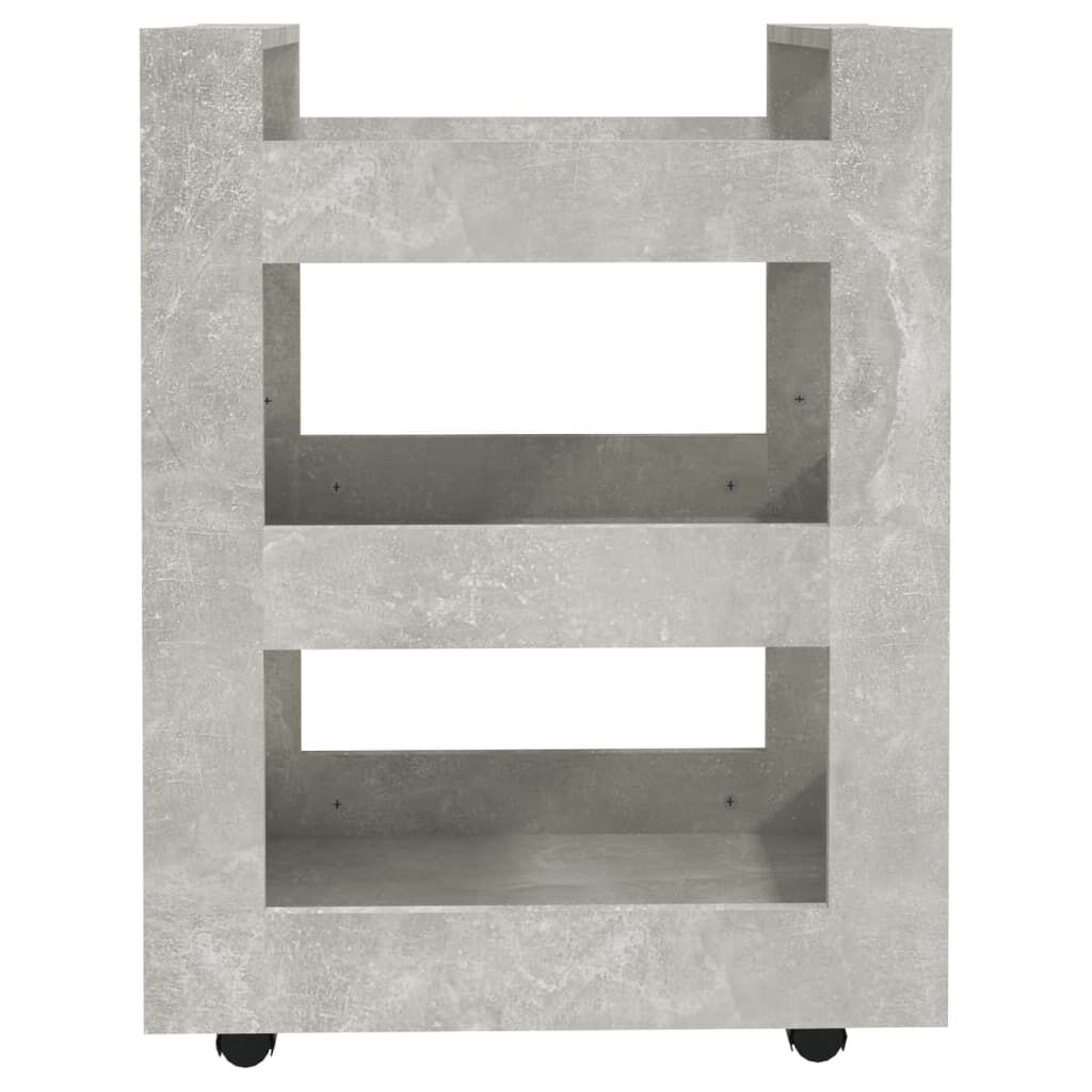 vidaXL Τρόλεϊ Κουζίνας Γκρι Σκυρ. 60x45x80 εκ. από Επεξεργασμένο Ξύλο