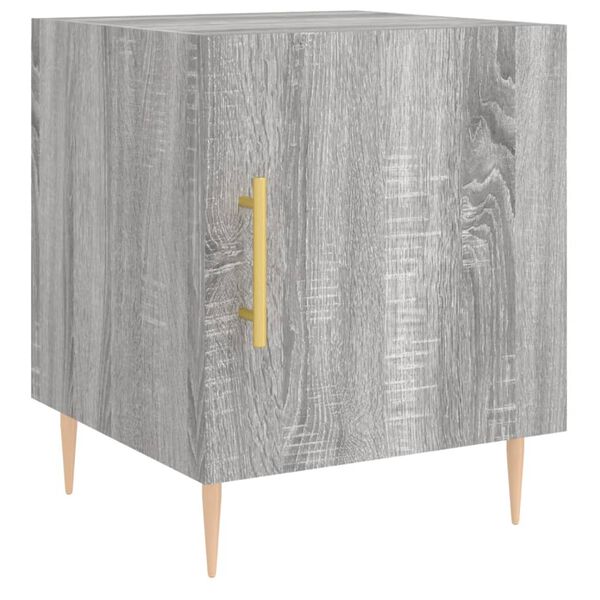 vidaXL Κομοδίνα 2 τεμ. Γκρι Sonoma 40 x 40 x 50 εκ. από Επεξεργ. Ξύλο