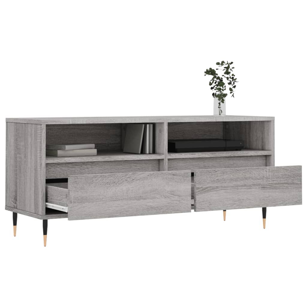 vidaXL Έπιπλο Τηλεόρασης Γκρι Sonoma 100x34,5x44,5 εκ. Επεξεργ. Ξύλο
