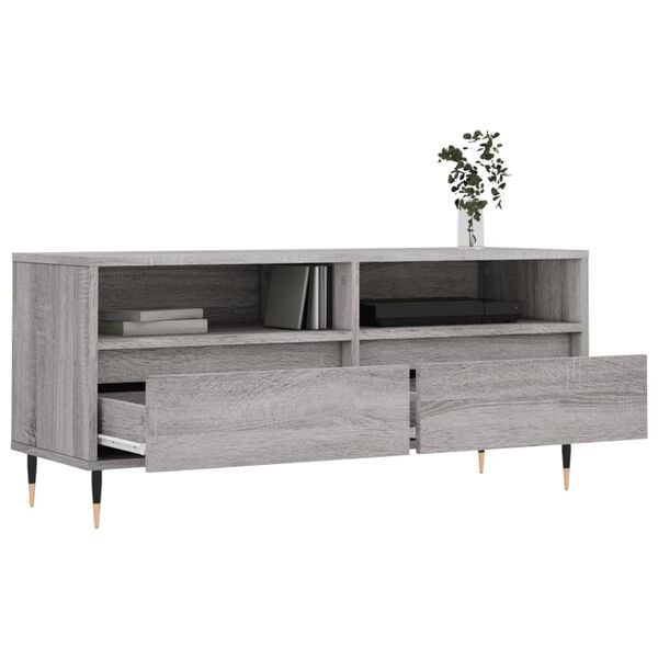vidaXL Έπιπλο Τηλεόρασης Γκρι Sonoma 100x34,5x44,5 εκ. Επεξεργ. Ξύλο