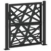 vidaXL Πύλη κήπου Μαύρη 105x106 cm Ατσάλινη ελαφριά σχεδίαση