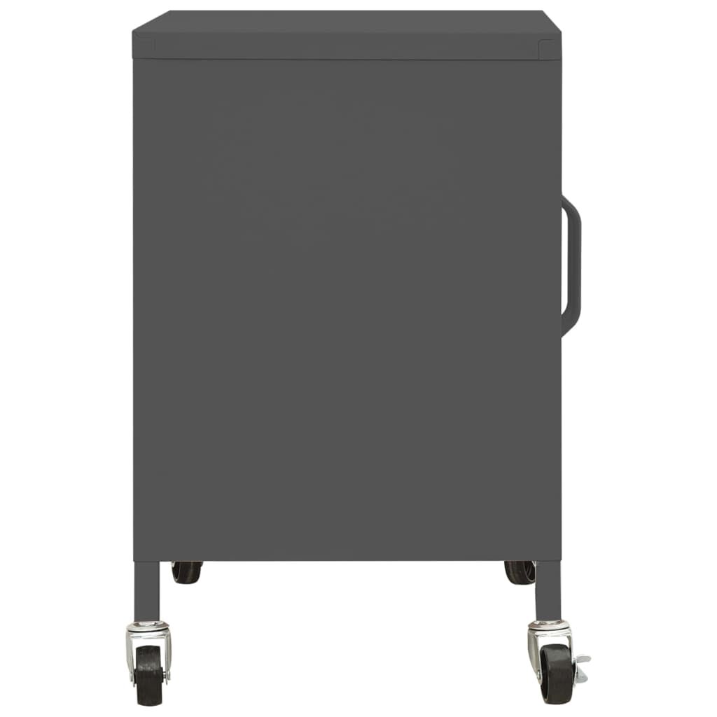 vidaXL Ντουλάπι Αποθήκευσης Ανθρακί 60 x 35 x 56 εκ. από Ατσάλι