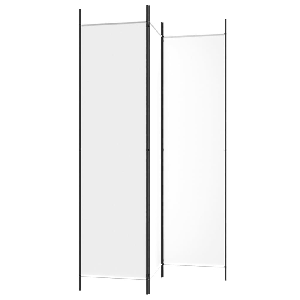 vidaXL Διαχωριστικό Δωματίου με 3 Πάνελ Λευκό 150 x 200 εκ. Υφασμάτινο