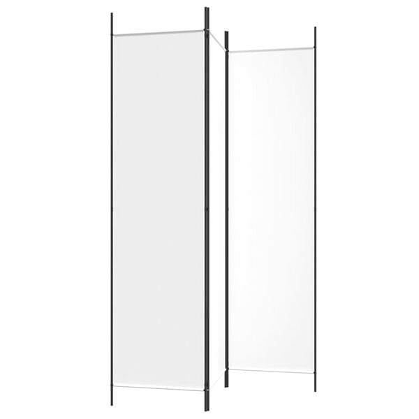 vidaXL Διαχωριστικό Δωματίου με 3 Πάνελ Λευκό 150 x 200 εκ. Υφασμάτινο