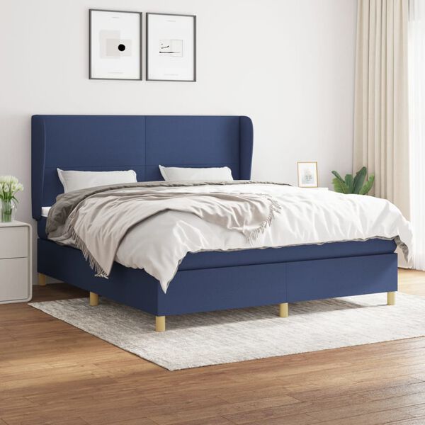 vidaXL &Kappa;&rho;&epsilon;&beta;ά&tau;&iota; Boxspring &mu;&epsilon; &Sigma;&tau;&rho;ώ&mu;&alpha; &Mu;&pi;&lambda;&epsilon; 160x200 &epsilon;&kappa;. &Upsilon;&phi;&alpha;&sigma;&mu;ά&tau;&iota;&nu;&omicron;