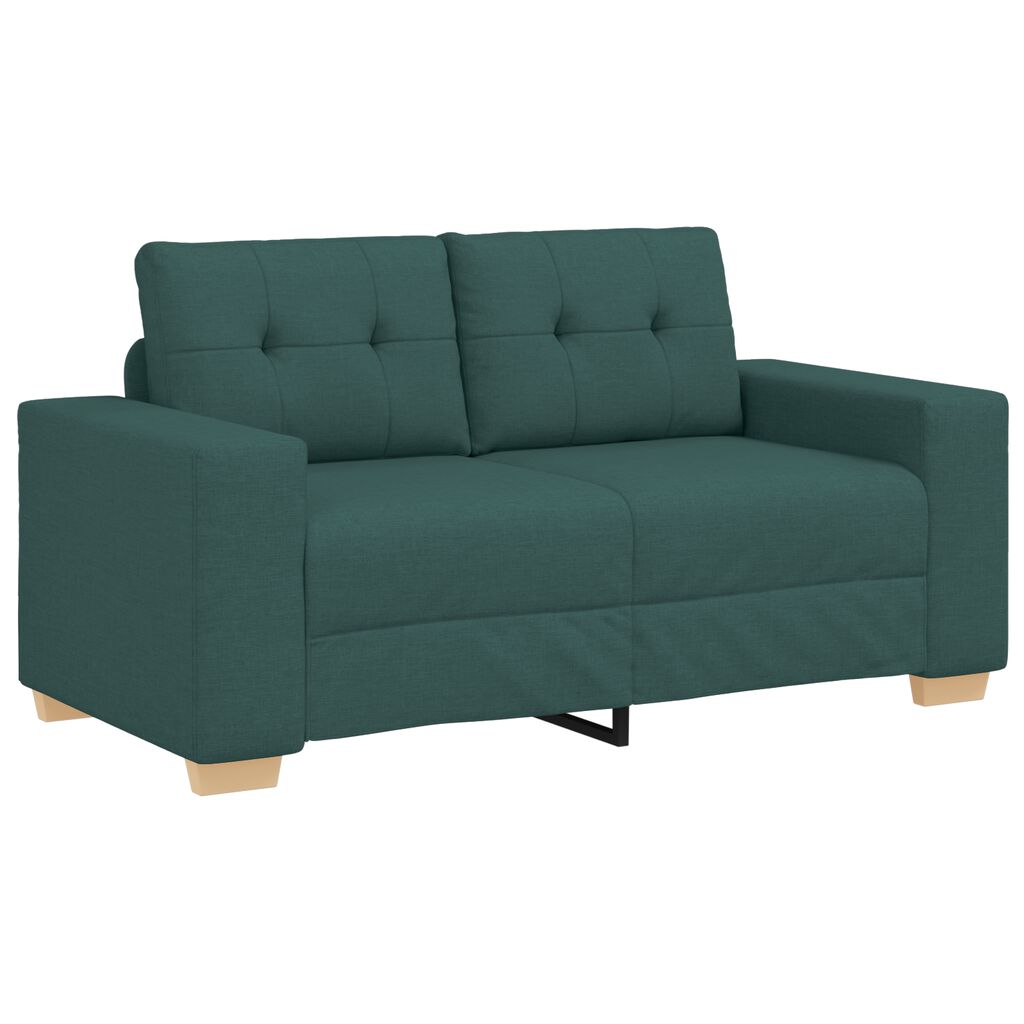 vidaXL Σετ Καναπέ με μαξιλάρι με μαξιλάρι 3 pcs Σκούρο Πράσινο ύφασμα