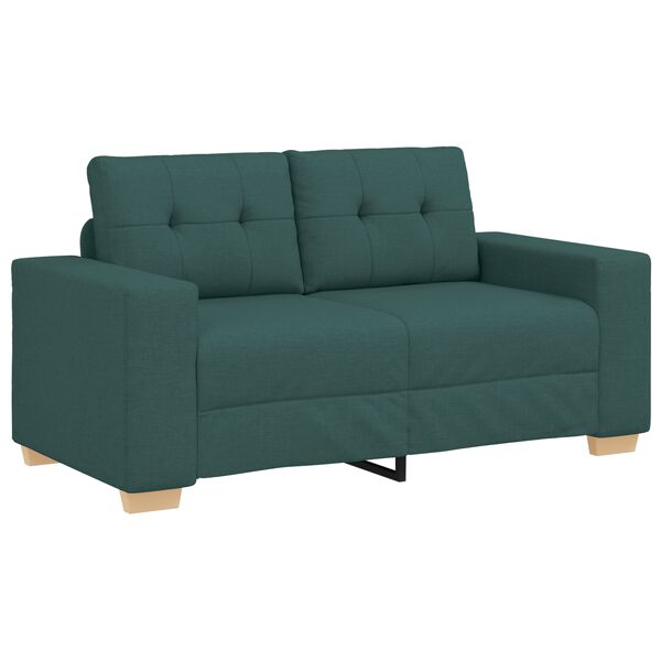 vidaXL Σετ Καναπέ με μαξιλάρι με μαξιλάρι 3 pcs Σκούρο Πράσινο ύφασμα
