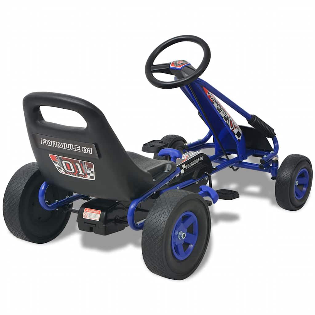vidaXL Go Kart με Πετάλια με Ρυθμιζόμενο Κάθισμα Μπλε