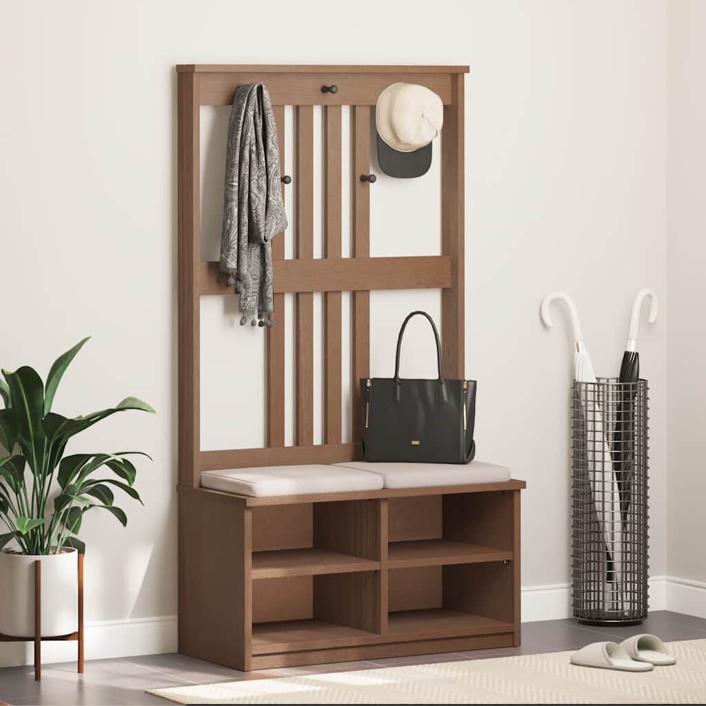 vidaXL Δέντρο χωλ "SANDNES" 87x40x159,5 εκ. Πεύκο μασίφ ξύλο