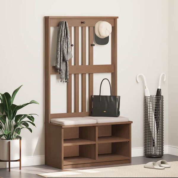 vidaXL Δέντρο χωλ "SANDNES" 87x40x159,5 εκ. Πεύκο μασίφ ξύλο