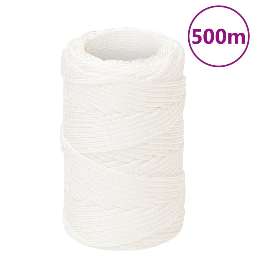 vidaXL Σχοινί Ναυτιλίας Ολόλευκο 2 χιλ. 500 μ. από Πολυπροπυλένιο