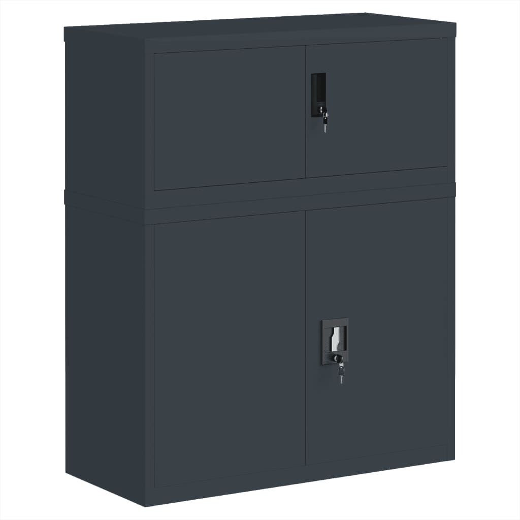 vidaXL Αρχειοθήκη Ανθρακί 90 x 40 x 110 εκ. Ατσάλινη