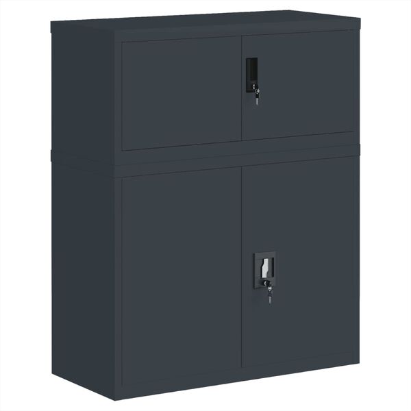 vidaXL Αρχειοθήκη Ανθρακί 90 x 40 x 110 εκ. Ατσάλινη