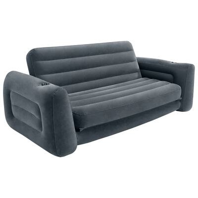 Intex Καναπές Κρεβάτι Φουσκωτός Σκούρο Γκρι 203 x 231 x 66 εκ.