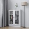 vidaXL Βιτρίνα Λευκή 82,5 x 30,5 x 115 εκ. Επεξ. Ξύλο