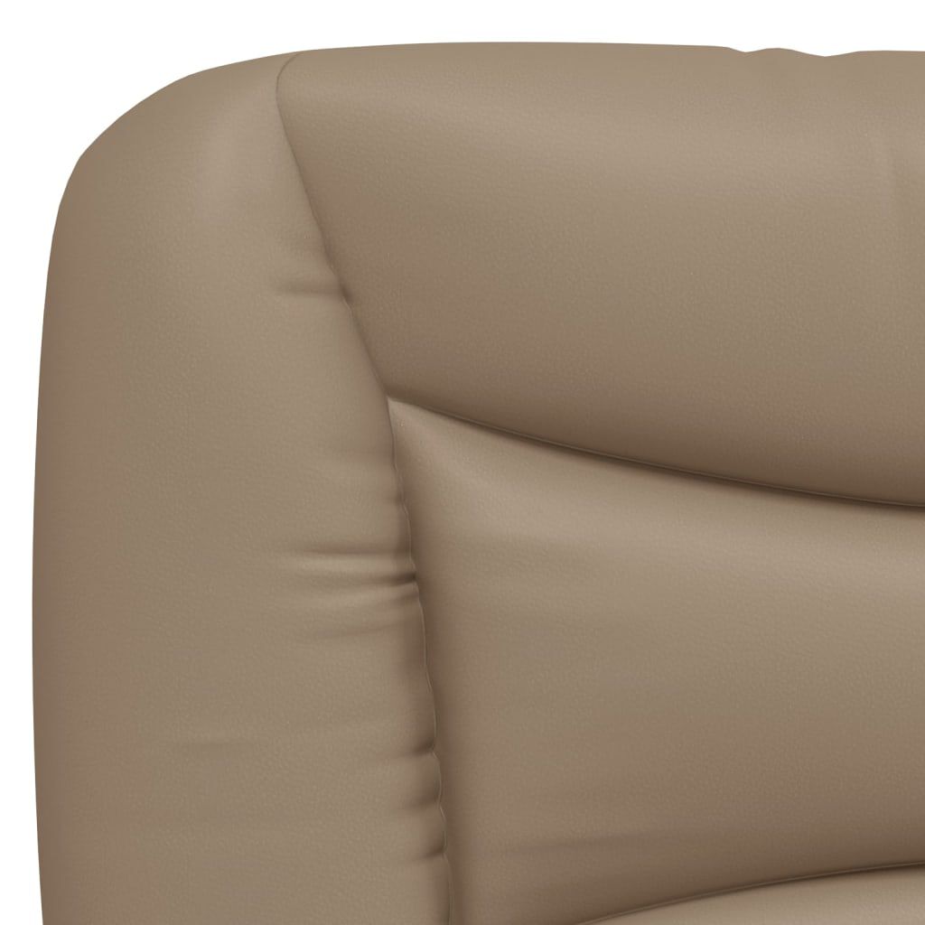 vidaXL Κρεβάτι με Στρώμα Καπουτσίνο 180x200 εκ. Συνθ. Δέρμα
