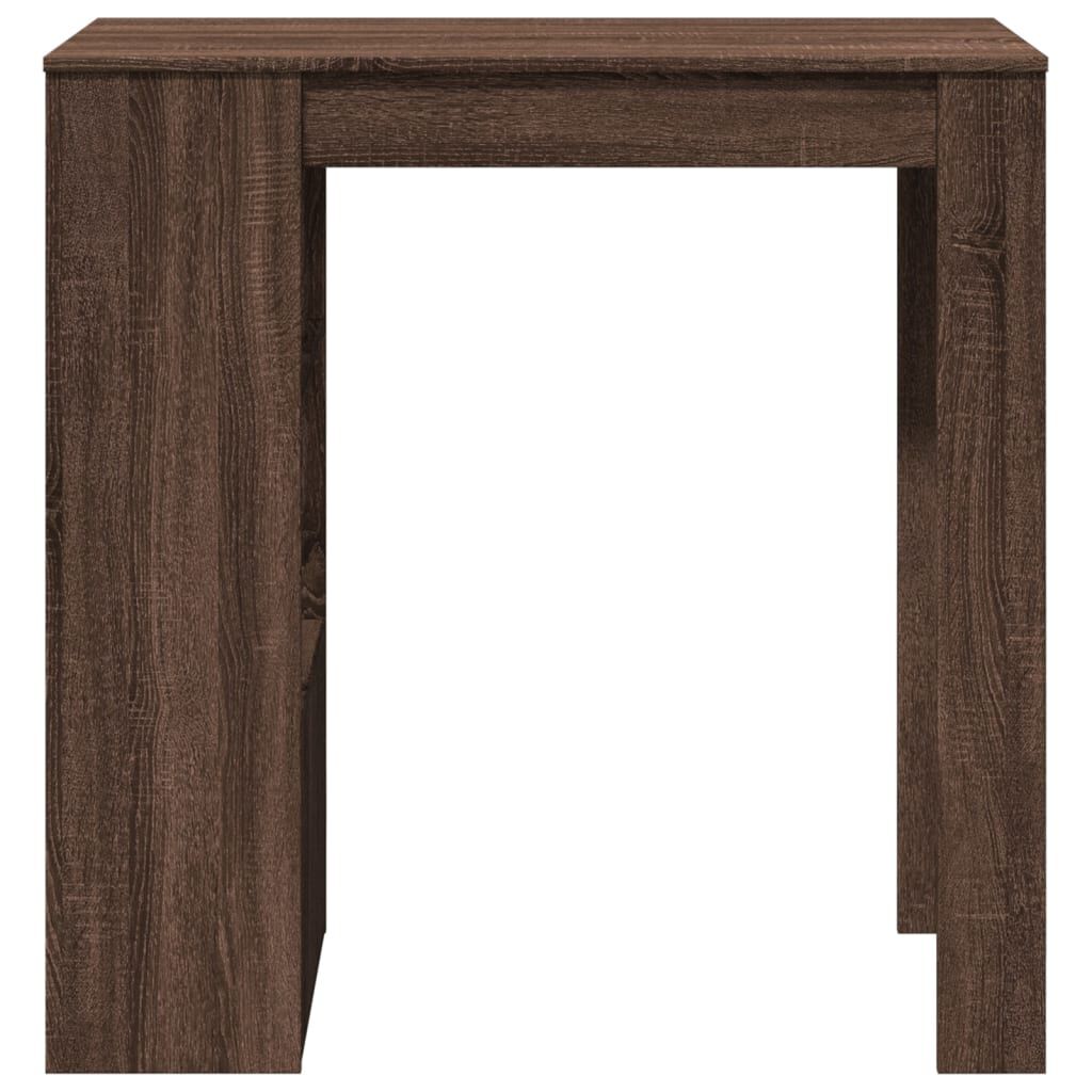 vidaXL Τραπέζι Μπαρ με Ράφια Καφέ Δρυς 102x50x103,5εκ. Επεξεργ. Ξύλο