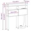 vidaXL Κεφαλάρι με ράφι Καπνιστή δρυς 75 cm Επεξεργασμένο ξύλο