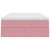vidaXL Κρεβάτι με αποθηκευτικό χώρο και στρώμα Ροζ 120 x 190 cm