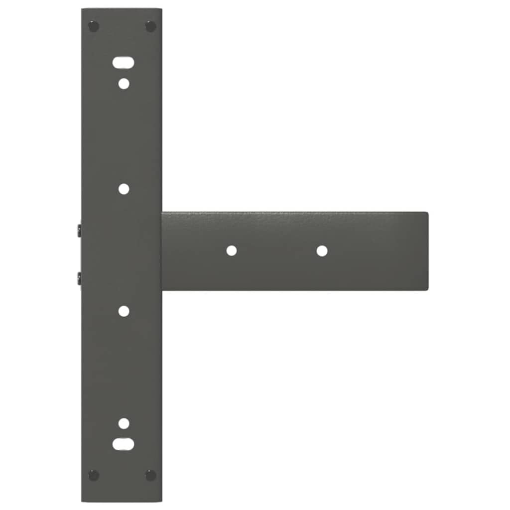 vidaXL Πόδια τραπεζαρίας σχήμα T 2τεμ. Ανθρακί 50x35x(72-73)εκ. Ατσάλι