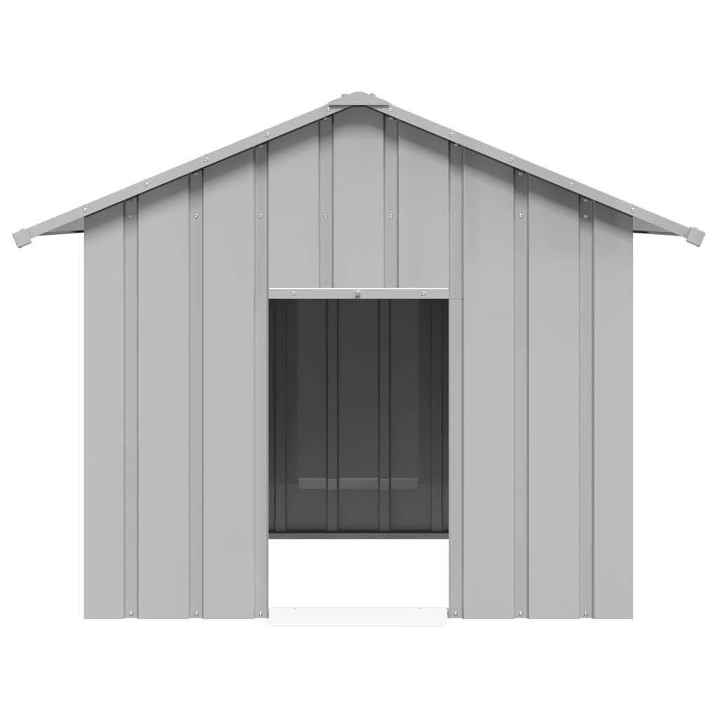 vidaXL Σπιτάκι σκύλου με οροφή 131x101x102 cm Γαλβανισμένος χάλυβας