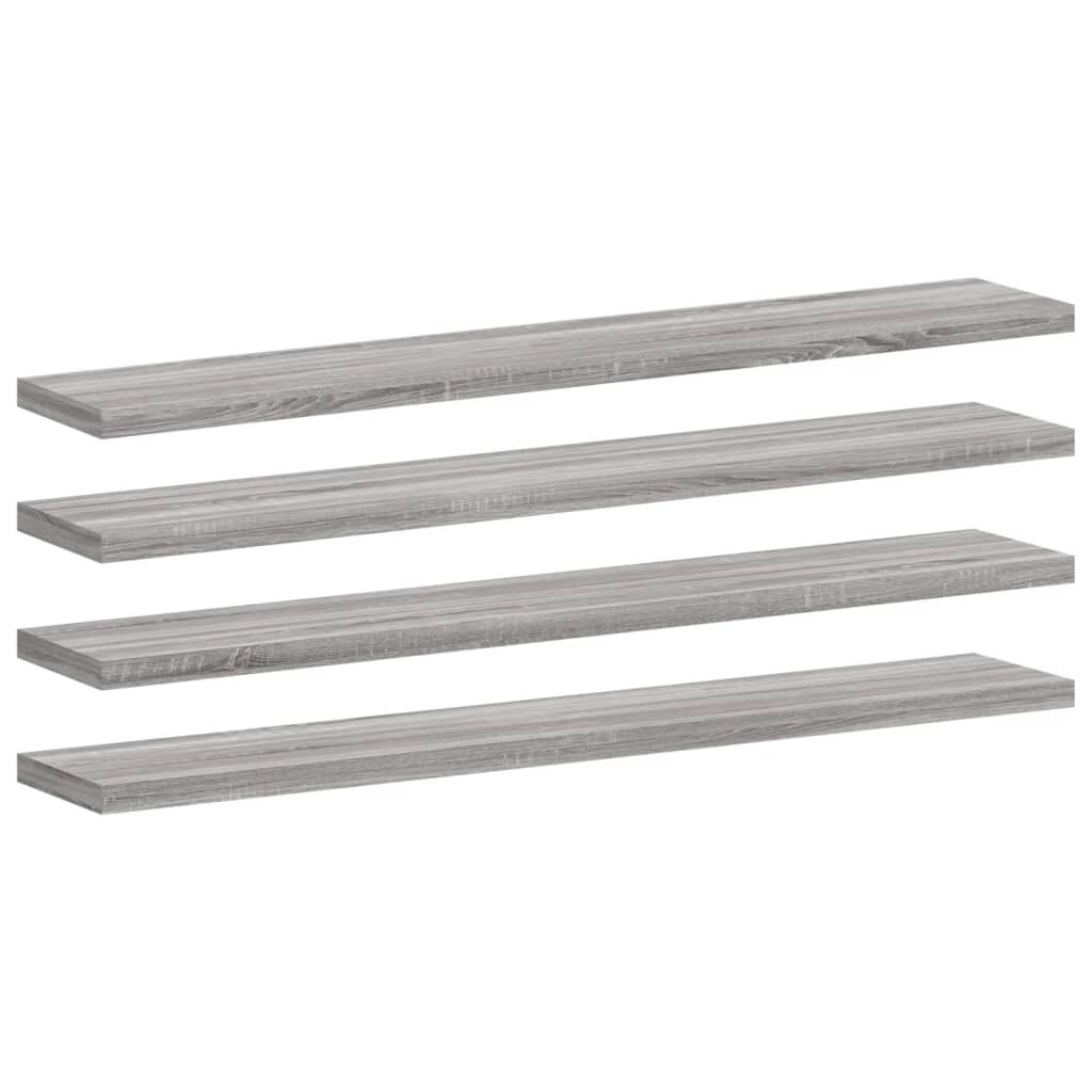 vidaXL Ράφια Τοίχου 4 τεμ. Γκρι Sonoma 60x10x1,5 εκ. Επεξεργ. Ξύλο