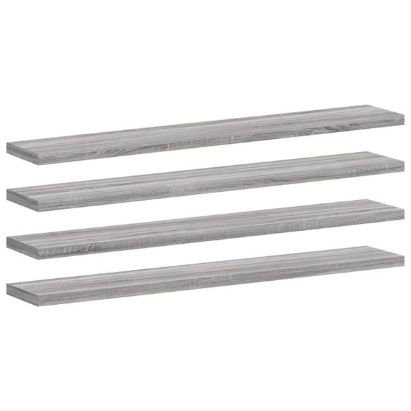 vidaXL Ράφια Τοίχου 4 τεμ. Γκρι Sonoma 60x10x1,5 εκ. Επεξεργ. Ξύλο