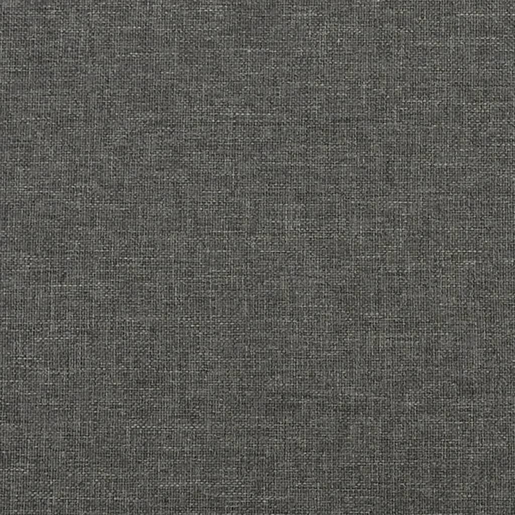 vidaXL Κρεβάτι Boxspring με Στρώμα Σκούρο Γκρι 140x200 εκ Υφασμάτινο