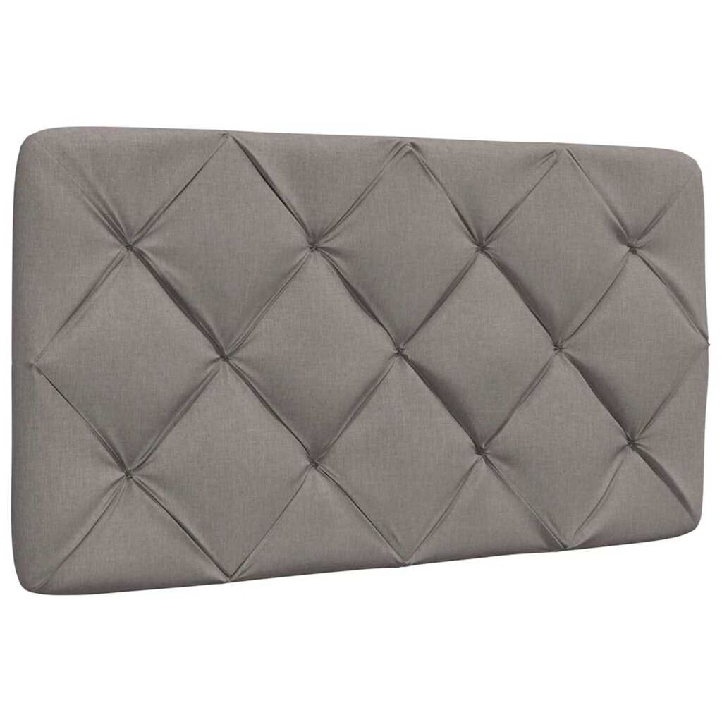 vidaXL Κρεβάτι με Στρώμα Taupe 80x200 εκ. Υφασμάτινο