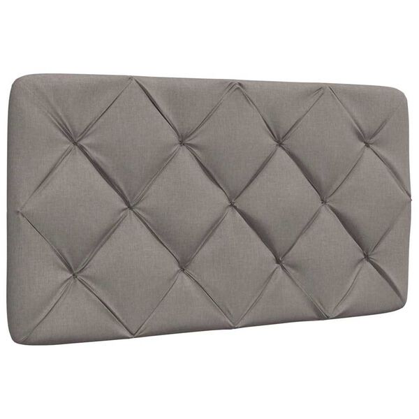 vidaXL Κρεβάτι με Στρώμα Taupe 80x200 εκ. Υφασμάτινο